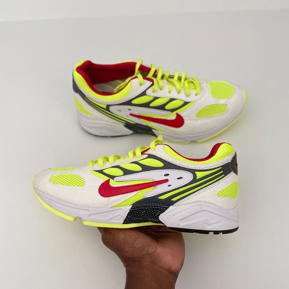 Nike Air Ghost Racer-White/Atom Red-Neon Yellow - Picture 3 of 9